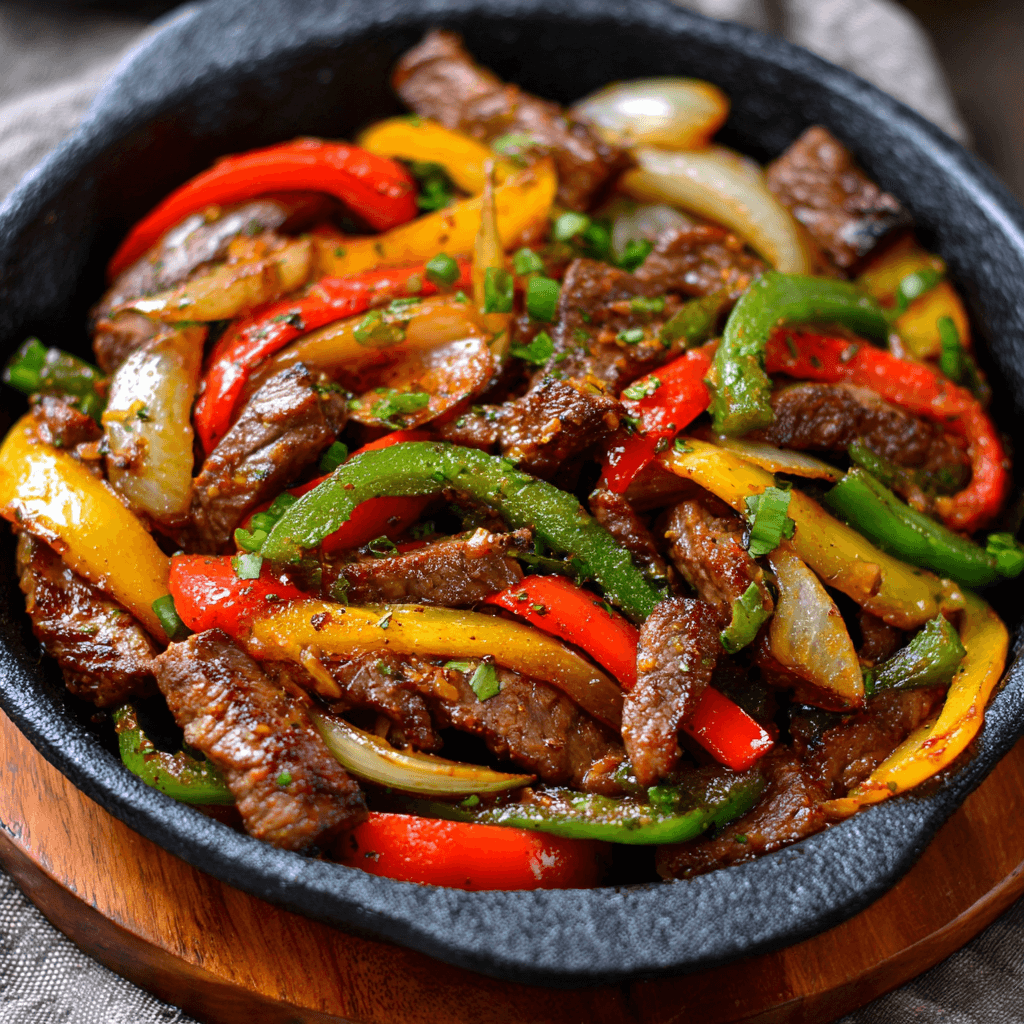 Sizzling Chinese Pepper Steak with Onions Delivers Flavor!