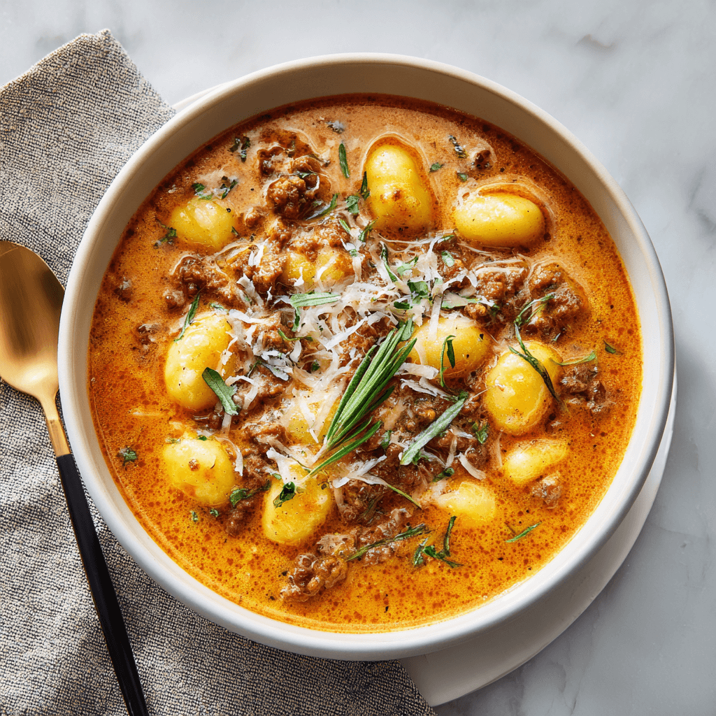 Beef Cheddar Gnocchi Soup: A Comforting Delight Awaits!