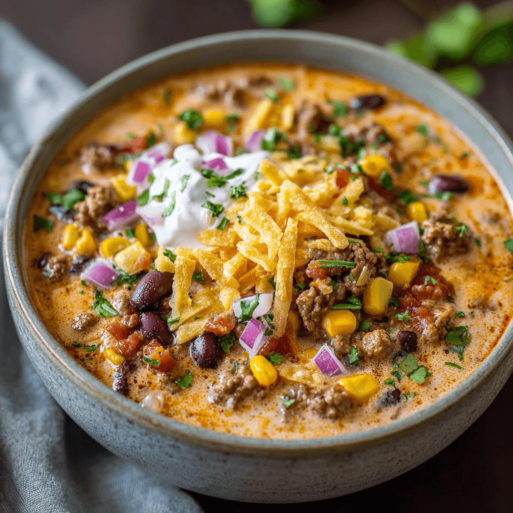 Creamy Taco Soup: Enjoy a Delicious Bowl Tonight!