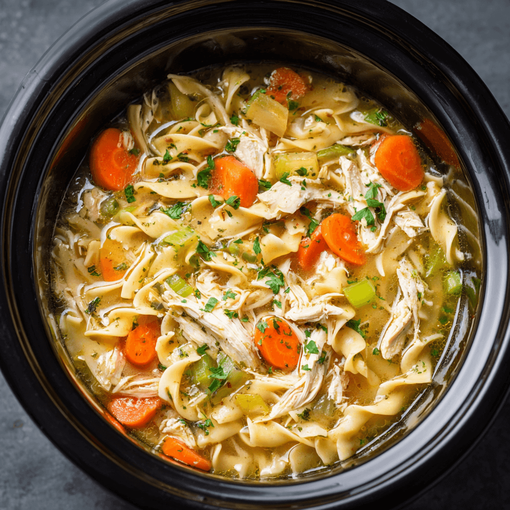 Crockpot Chicken Noodle Soup: Comfort in Every Bowl!