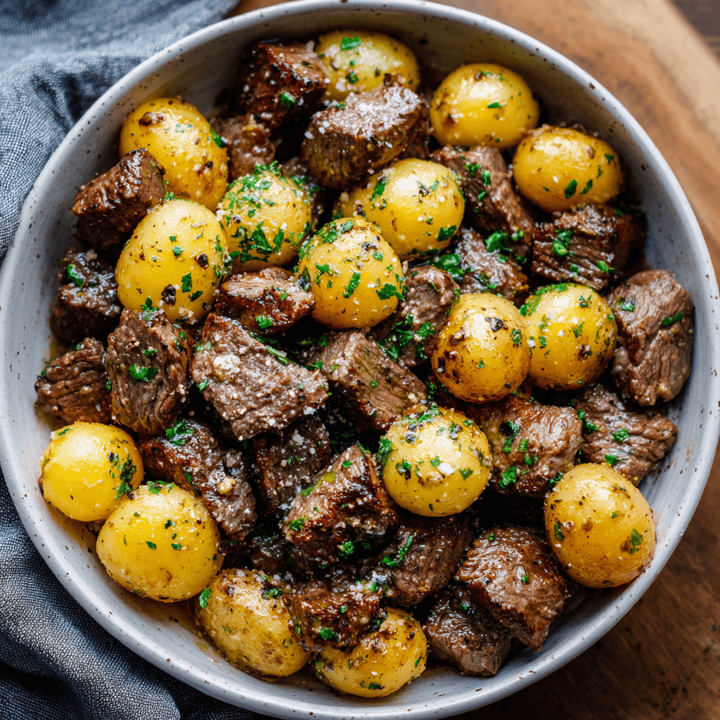 Crockpot Garlic Butter Beef Bites with Potatoes Simplified!