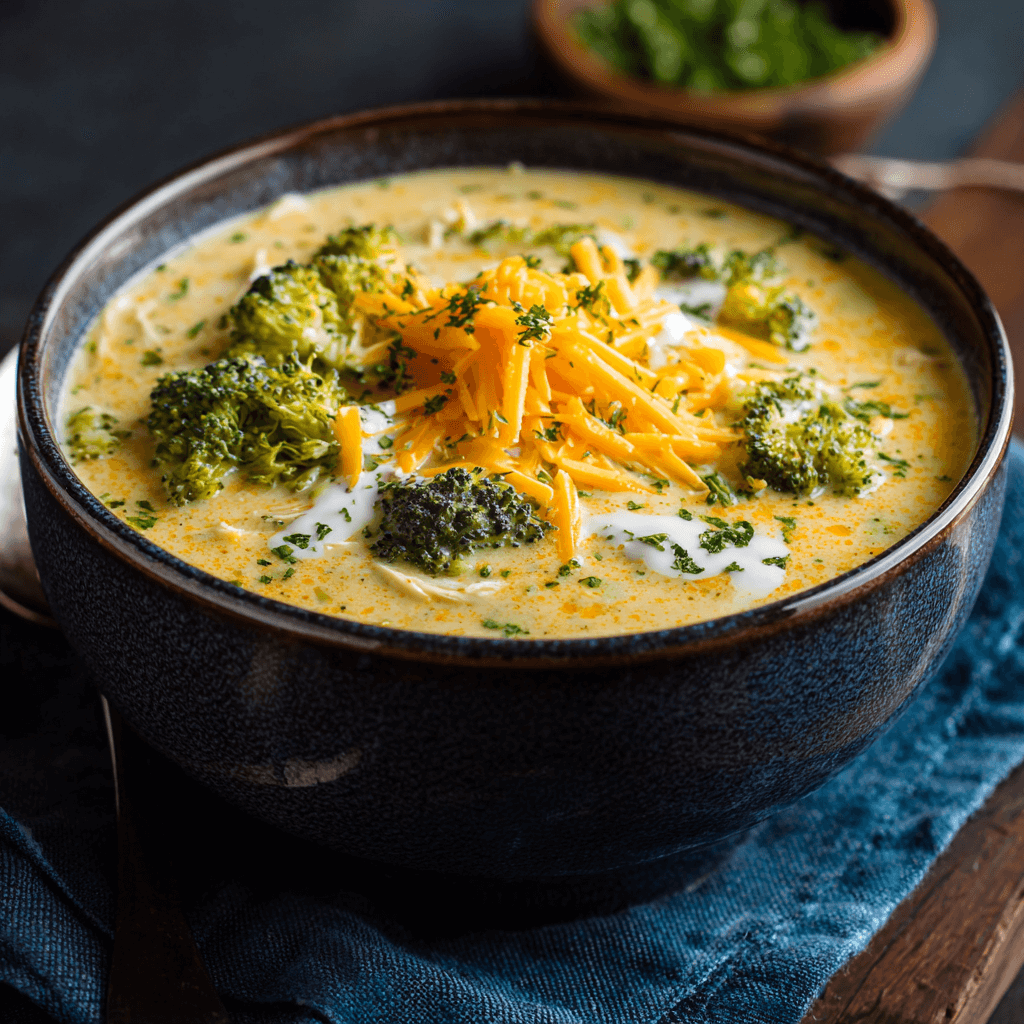 High protein broccoli cheddar soup that's deliciously easy!
