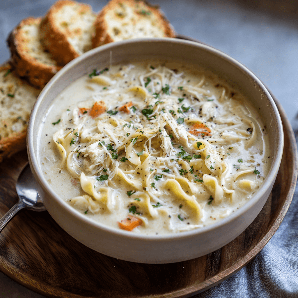 Easy Creamy Chicken Noodle Soup: A Cozy Comfort Food!