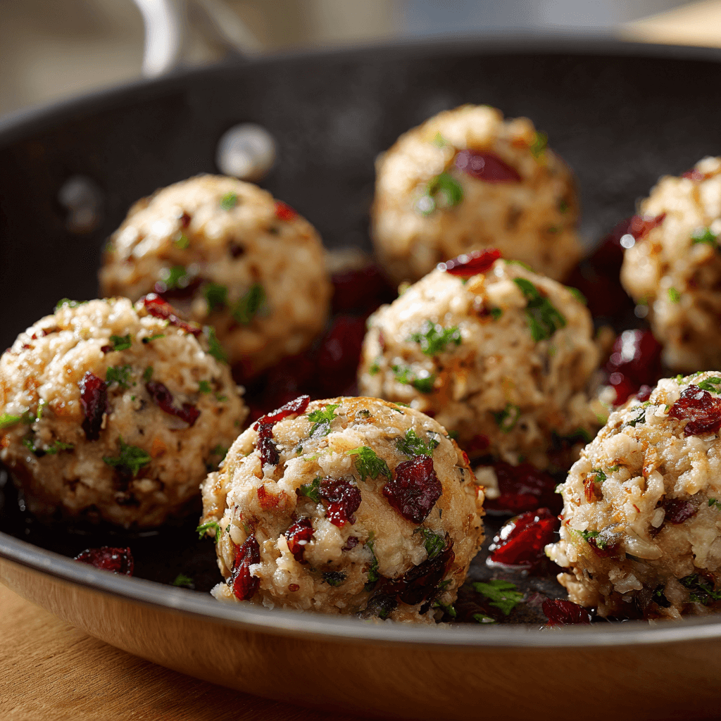 Cranberry Turkey Stuffing Balls are a must-try recipe!