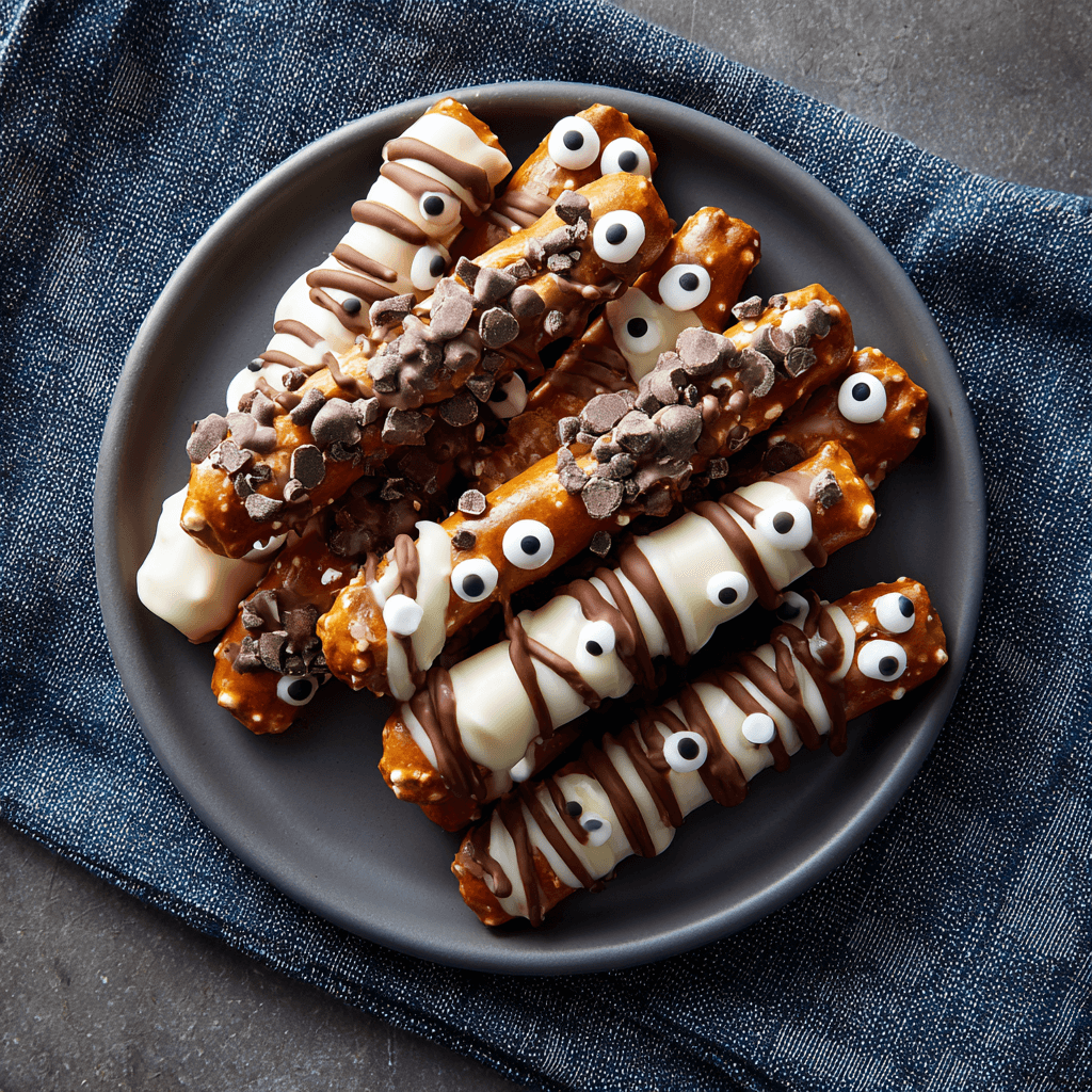 Chocolate Pretzels: Delightful Mummy Treats for Halloween!