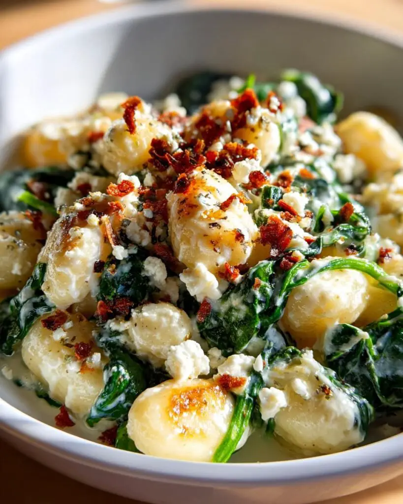 Creamy Gnocchi with Spinach and Feta