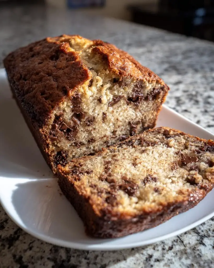EASY CHOCOLATE CHIP BANANA BREAD
