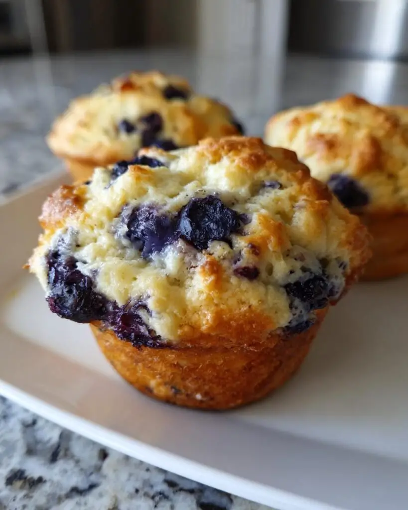 Healthy Greek Yogurt Blueberry Protein Muffins