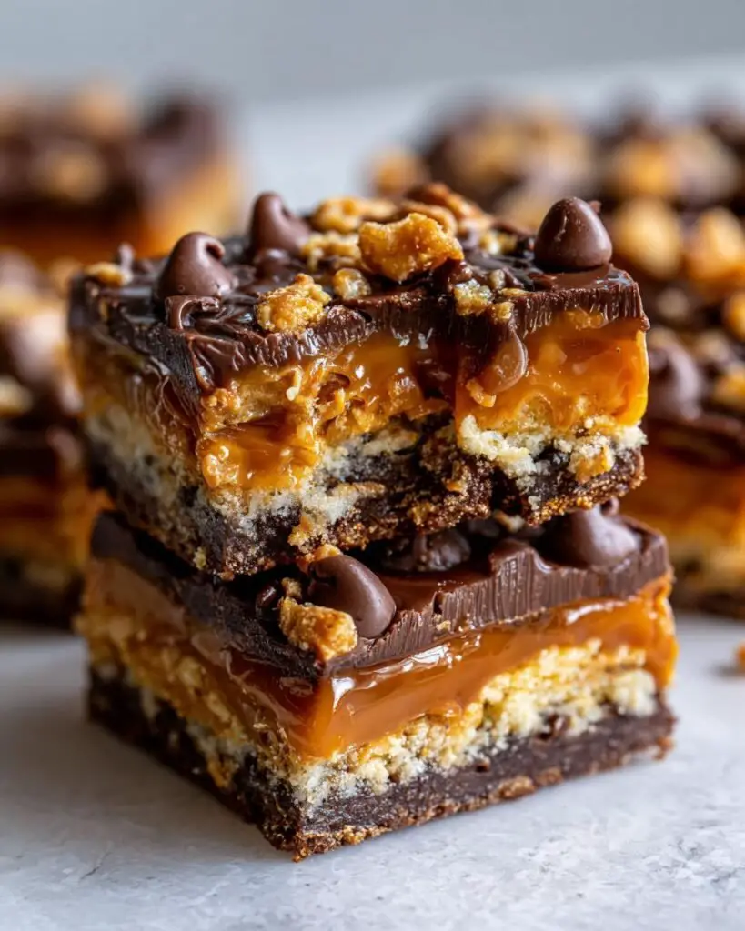 Indulgent Butterfinger Caramel Bars