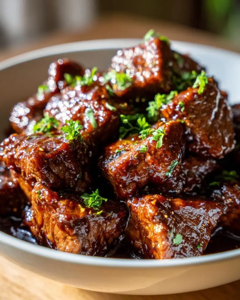 Maple Balsamic Glazed Steak Bites