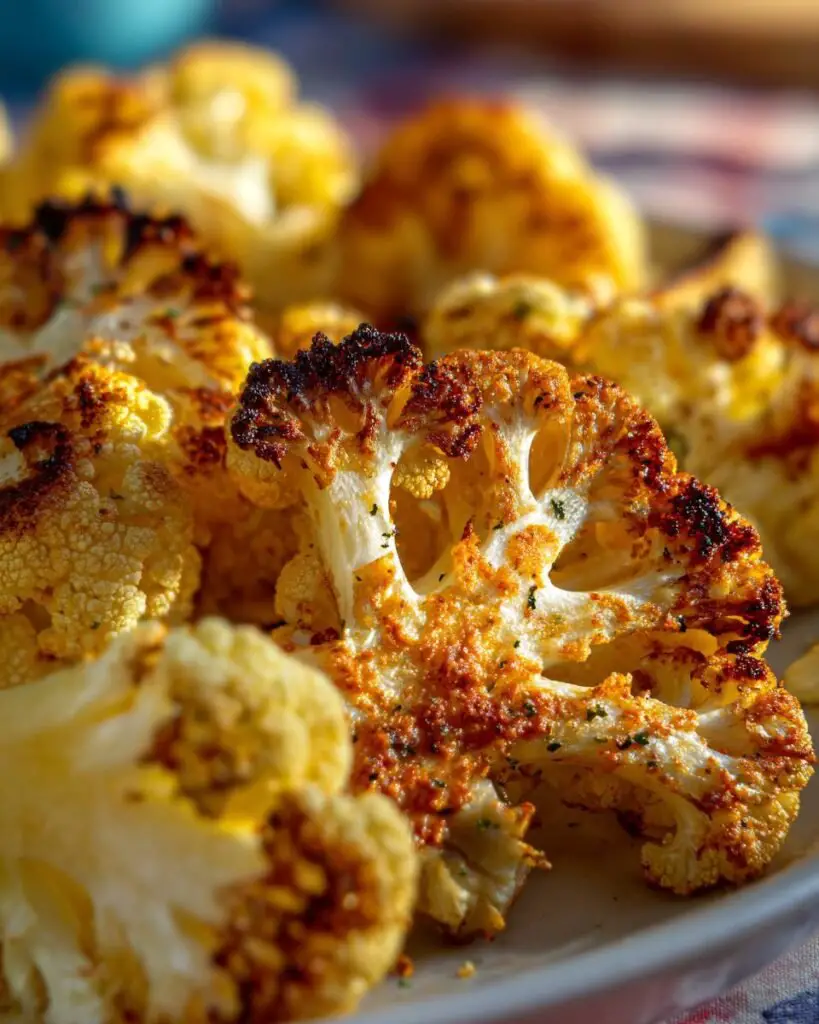 Roasted Cauliflower with Crispy Parmesan