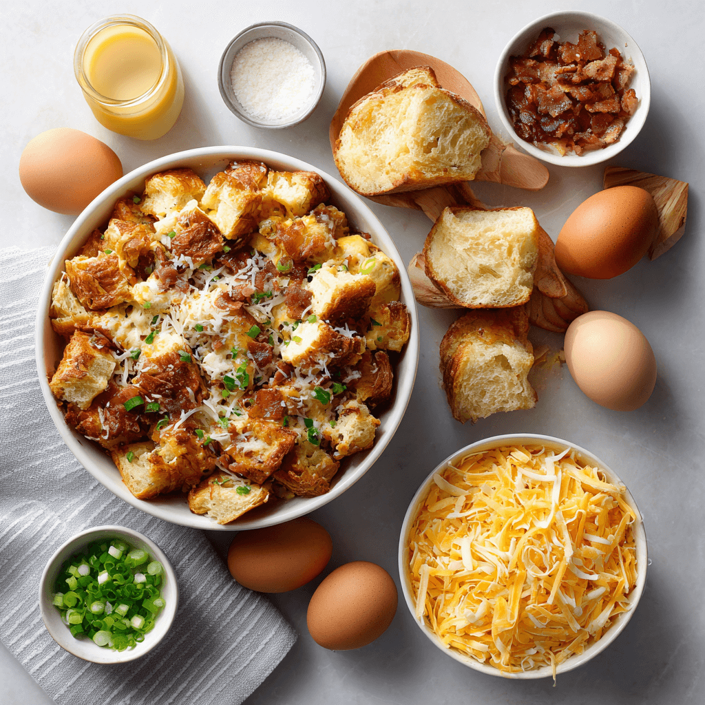 Overnight Croissant Breakfast Casserole: Easy & Delicious!