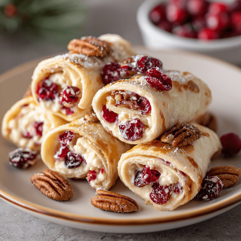 Festive holiday Cranberry Roll Ups: A Treat to Savor!