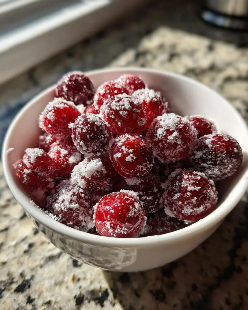 3 Ingredient Candied Cranberries