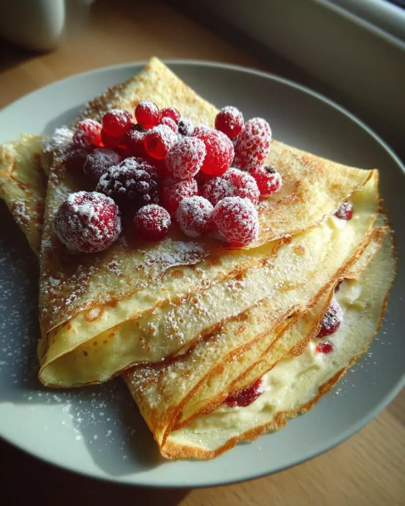Blender Eggnog Crepes