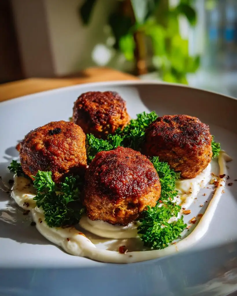 Chicken Kofta with Garlic Yogurt Sauce