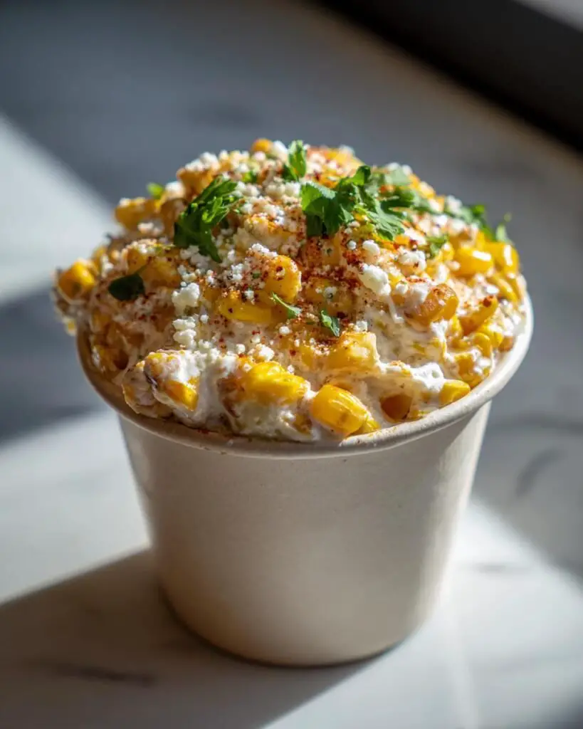 Deliciously Creamy Mexican Street Corn (Esquites) Recipe in a Cup