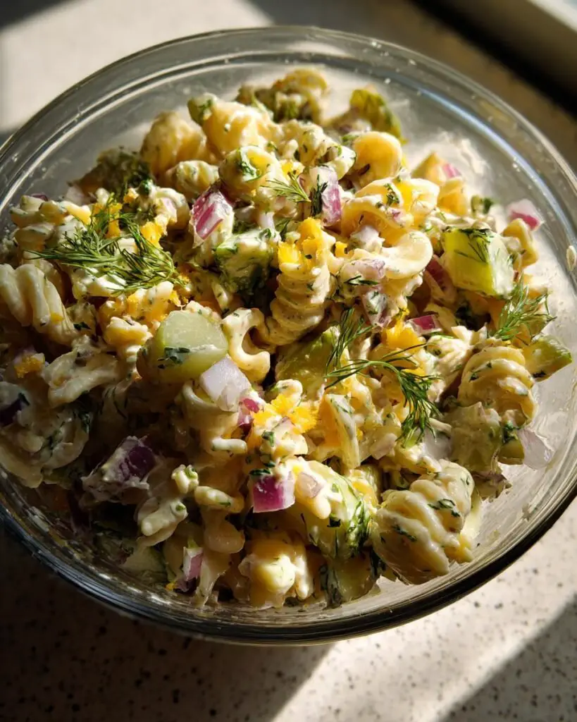 Dill Pickle Pasta Salad