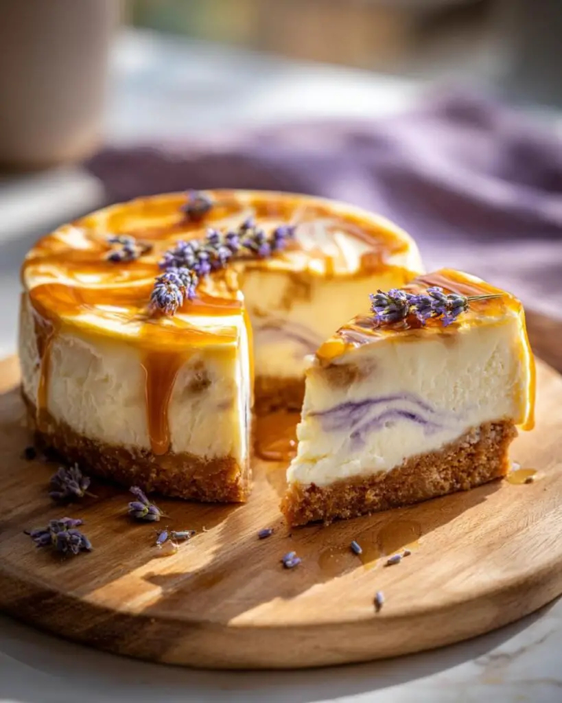Easy Honey Lavender Cheesecake: Creamy, Floral, & Stunning Unique Dessert!