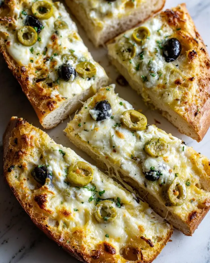 Easy Olive Cheese Bread: Simple, Cheesy, & Savory French Bread Appetizer! (15 Minutes)