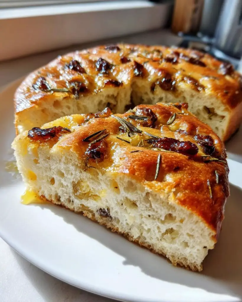 Fig and Rosemary Focaccia with Honey