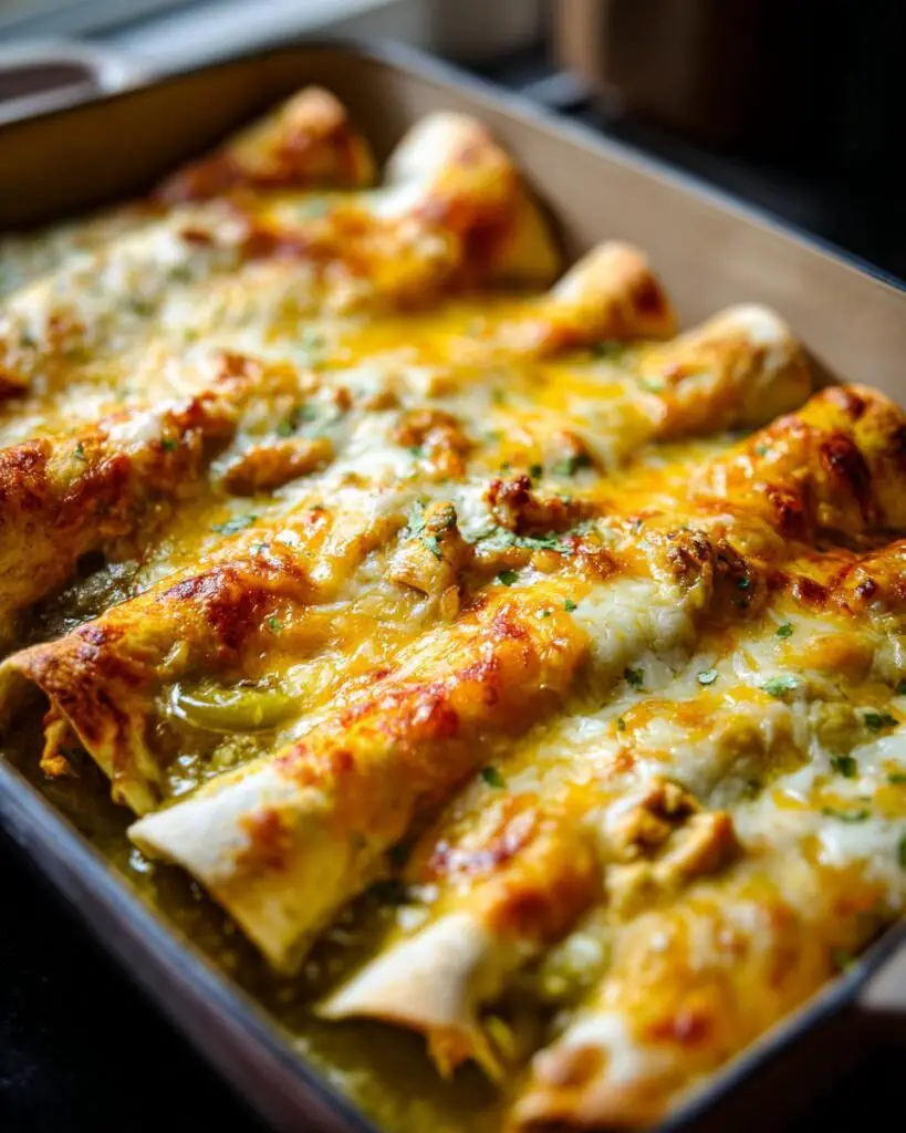 Green Chili Chicken Enchiladas