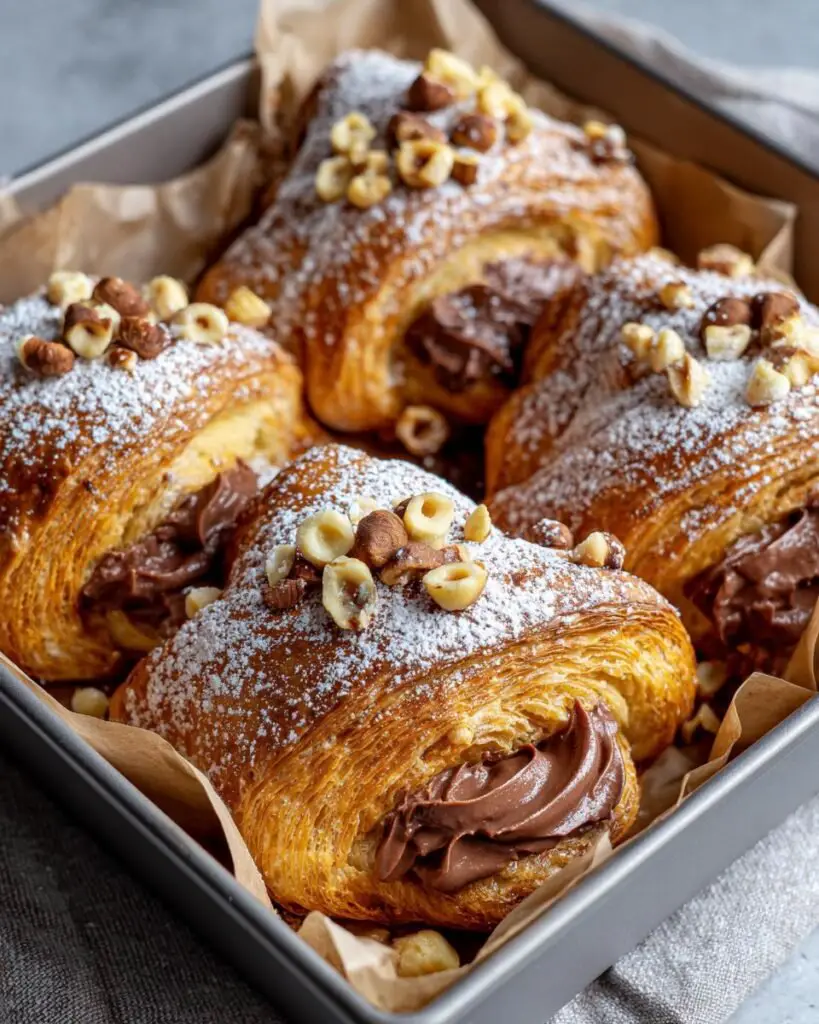 Indulge in a Decadent Chocolate Hazelnut Croissant Bake!
