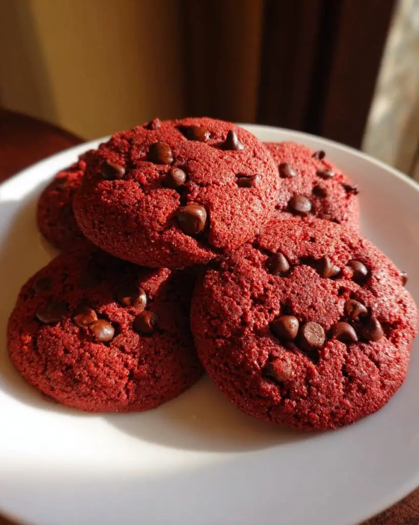 Red Velvet Chocolate Chip Cookies