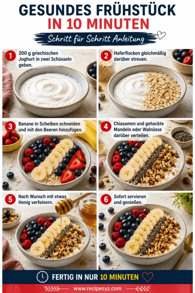 Gesundes Frühstück in 10 Minuten schnelles und gesundes Frühstück Rezept