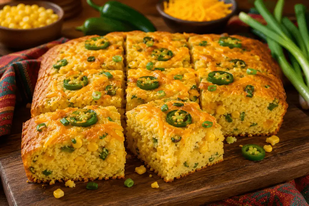 Mexikanische Maisbrot-Rezepte – saftiges Tex-Mex-Maisbrot mit Cheddar, Mais und Jalapeños