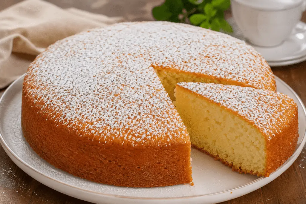 Wasserkuchen Teig in einer Glasschüssel vor dem Backen