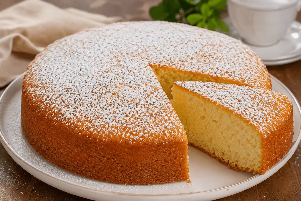 Wasserkuchen Teig in einer Glasschüssel vor dem Backen