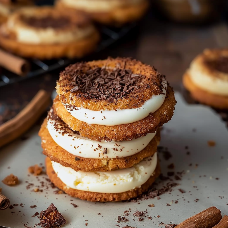 Golden Churro Cheesecake Cookies