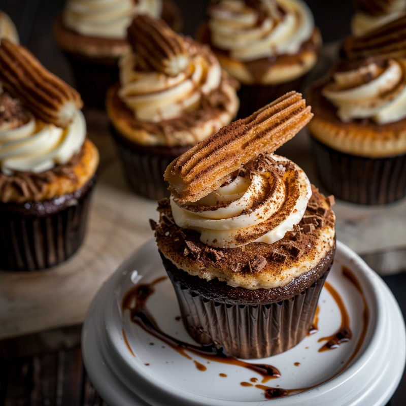 Delicious Churro Cheesecake Cupcakes