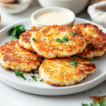 Cheesy Chicken Fritters with Golden Crispy Edges