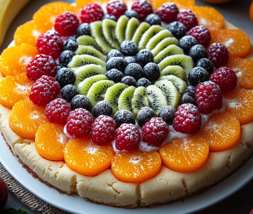 Colorful Fruit Pizza Cookie Delight