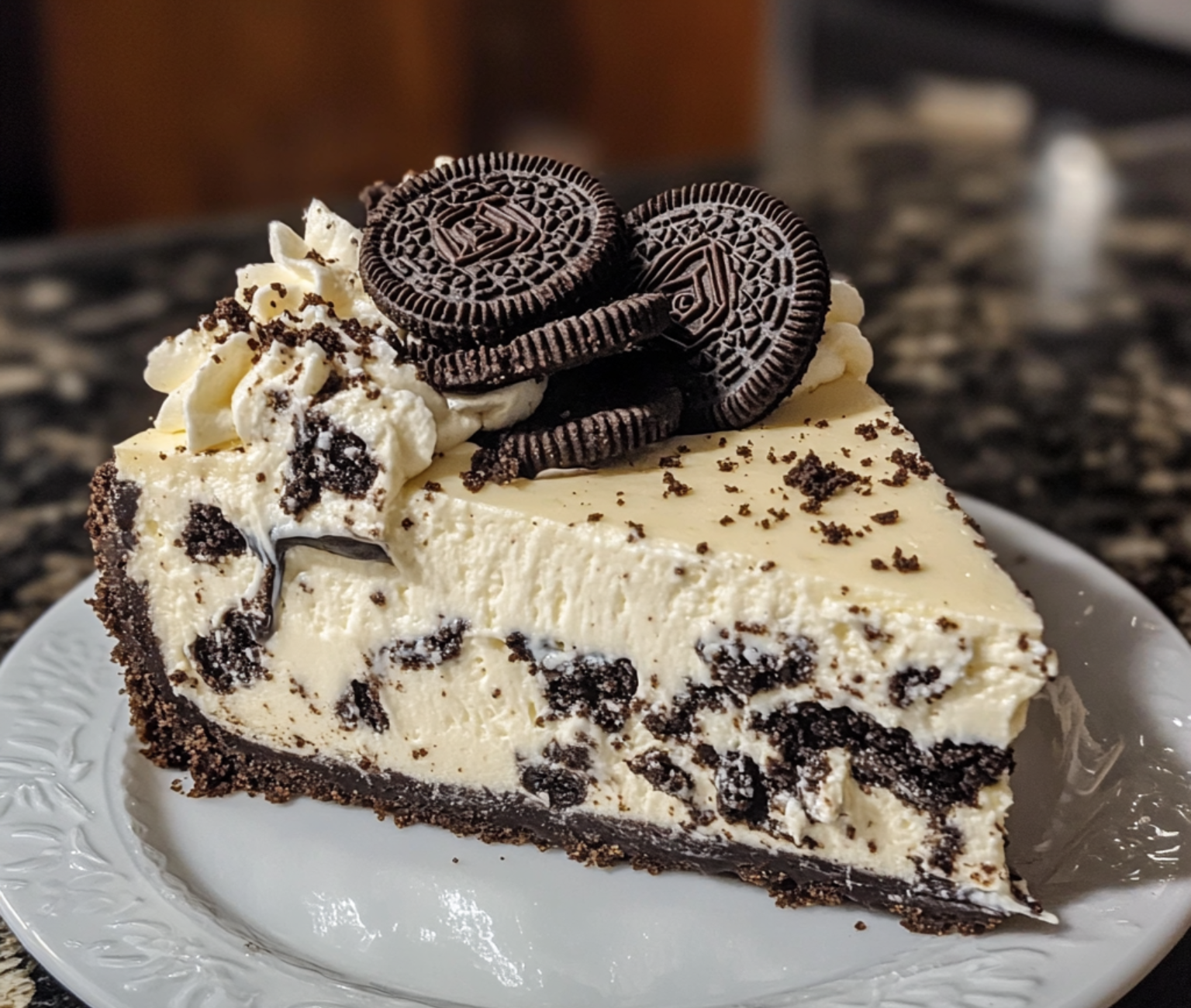 Fantastic Creamy Oreo Cheesecake Slice