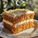 Moist Carrot Zucchini Cake with Cream Cheese Frosting