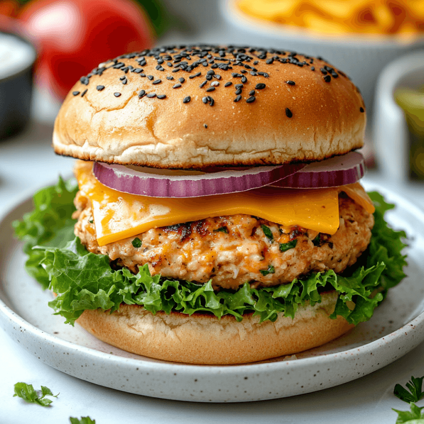 Cheddar Ranch Chicken Burger – Juicy & Tasty Recipe