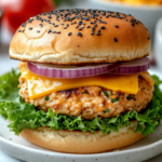 Ultimate Cheddar Ranch Chicken Burger – A Flavor Explosion