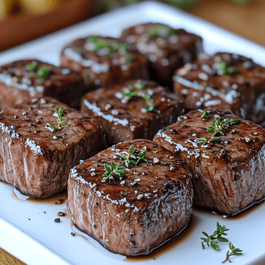 Maple Balsamic Glazed Steak Bites with a Perfect Sear