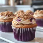 Freshly Baked Blueberry Streusel Muffins with Crunchy Topping