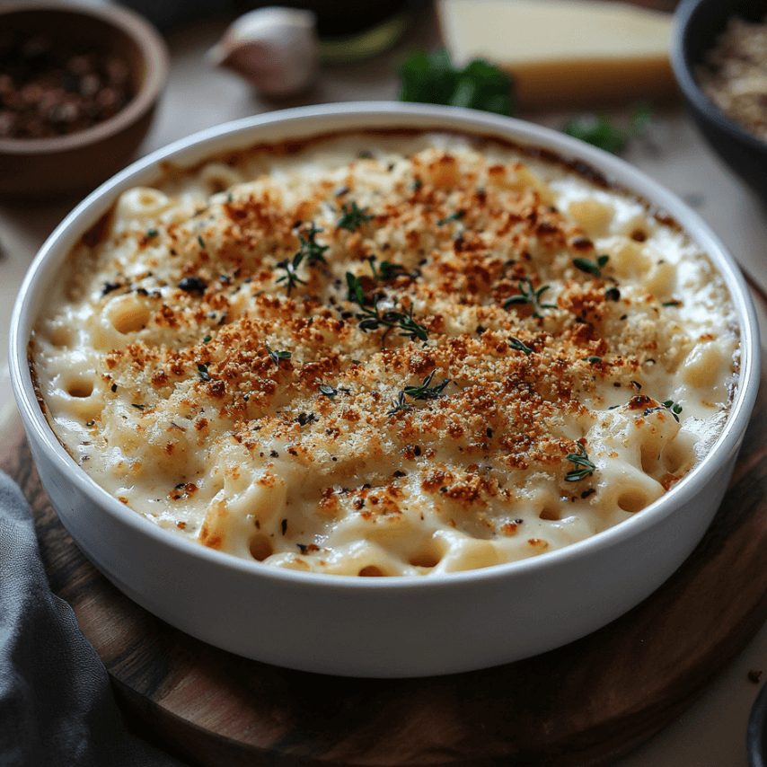 Garlic Parmesan Mac and Cheese – Creamy and Golden Perfection