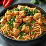 Sticky Honey Soy Chicken Noodles