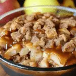Caramel Apple Cinnamon Roll Dump Cake Fresh from the Oven