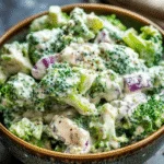 Creamy Broccoli Salad with Bacon and Almonds