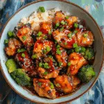 Crispy Chinese Honey Garlic Chicken Fresh from the Pan