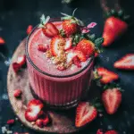 Fat Burning Strawberry Smoothie in a Glass