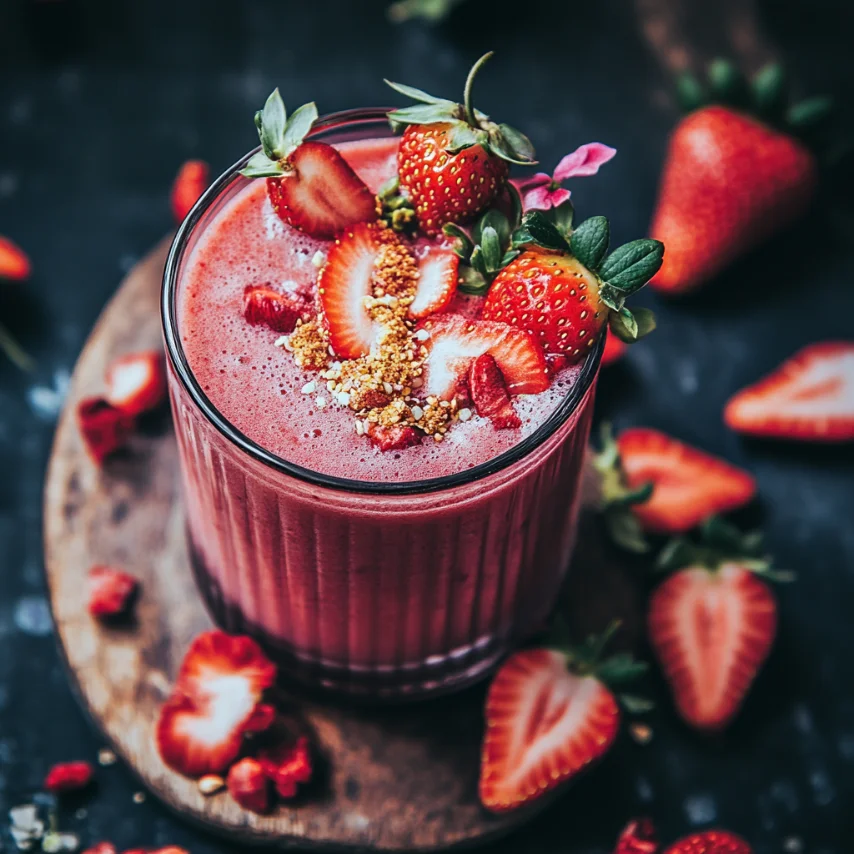 Fat Burning Strawberry Smoothie in a Glass