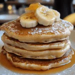 Fluffy Brown Sugar Banana Pancakes Stack